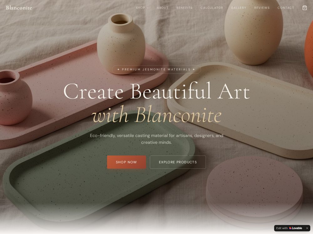 Blanconite Artistry Hub project preview